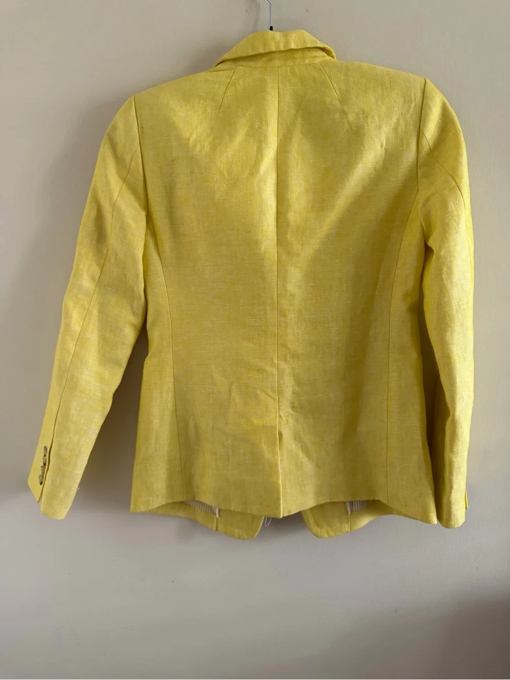 New! J. Crew Bright Yellow Linen Blazer - Picture 2 of 4